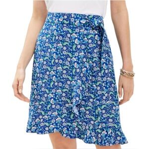 NWT LOFT Floral Ruffle Wrap Skirt Size 14